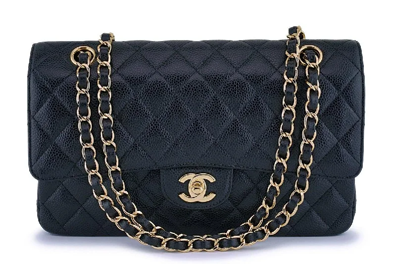 Chanel Black Caviar Medium Classic Double Flap Bag GHW