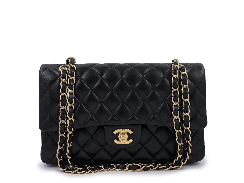 Chanel Black Lambskin Medium Classic Double Flap Bag GHW