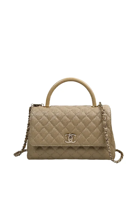 HOLD / Chanel Coco Handle Medium Beige - (MICROCHIP)