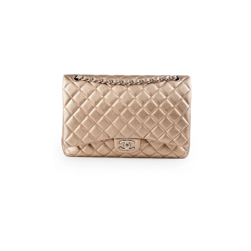 Chanel Classic Lambskin Maxi Double Flap Bronze